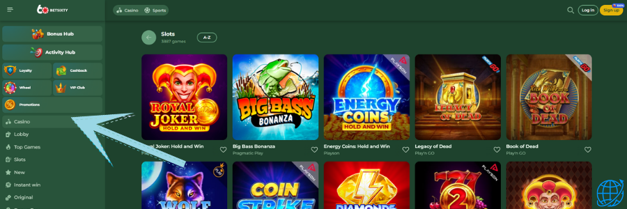 Betsixty casino slot