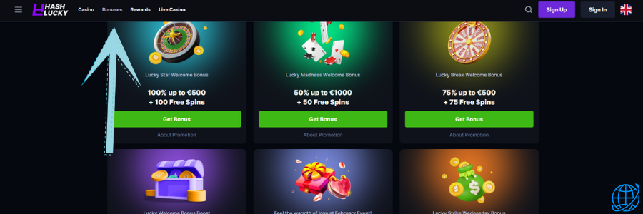 Hashlucky casino bonus