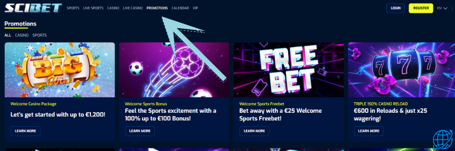 Scibet casino bonus