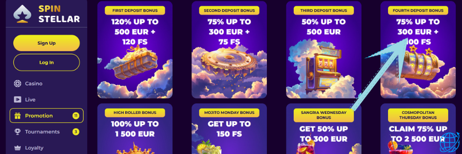 Spinstellar casino bonus