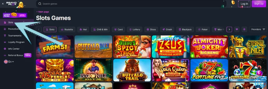 BravoPlay casino Spel