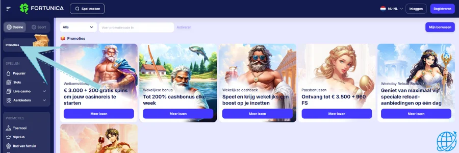 Fortunica casino Bonus