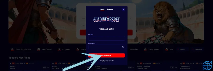 GladiatorsBet casino Login