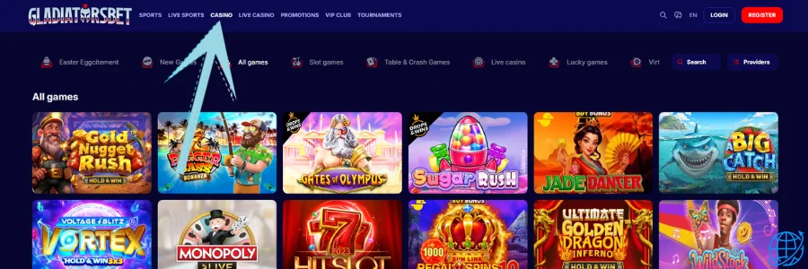 GladiatorsBet casino Spel