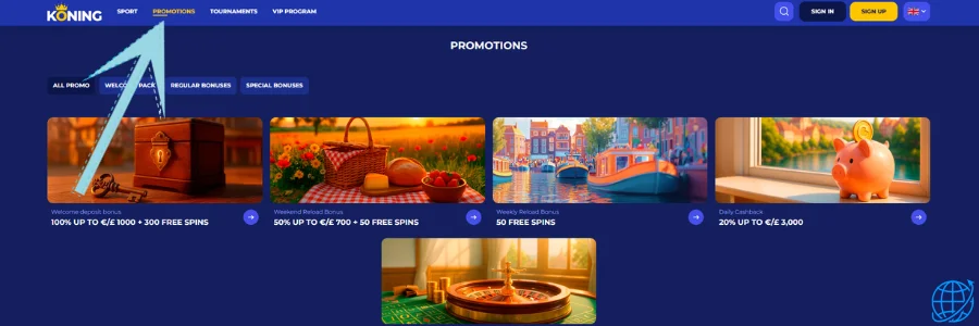 Koning casino Bonus