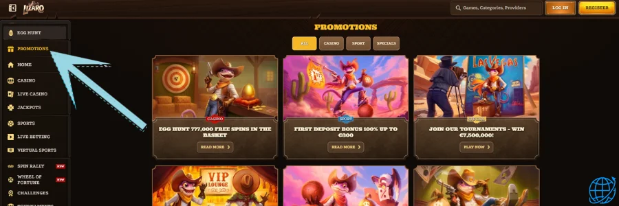 Lizaro casino Bonus