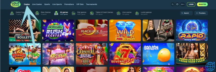 Lolo casino Spel