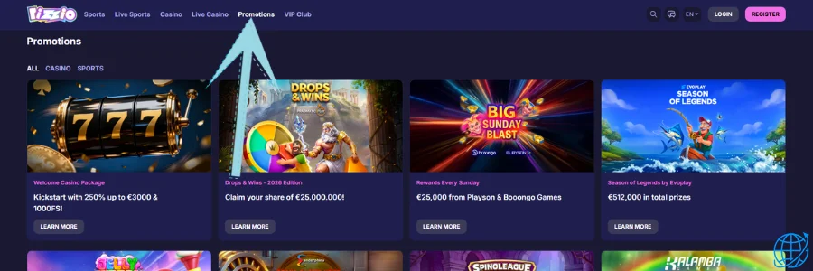 RIZZIO casino Bonus