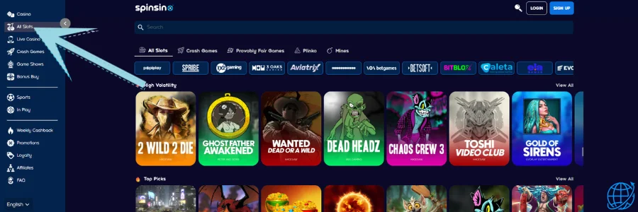 Spinsino casino Spel