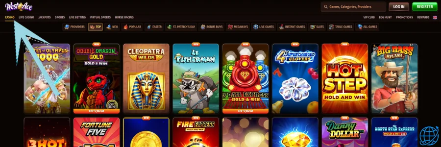 WestAce casino Spel