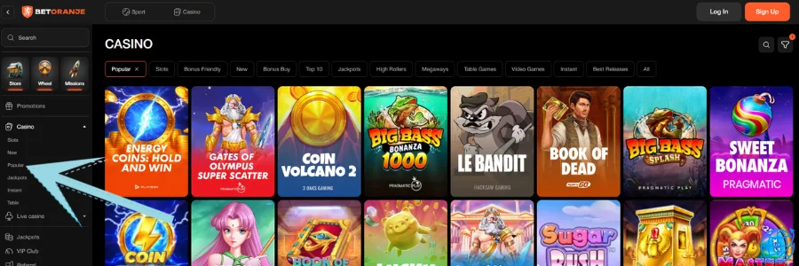 Betoranje casino Spel