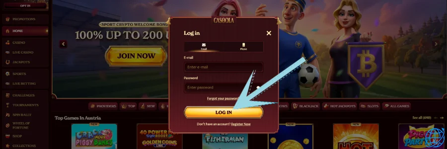 Casoola casino Login