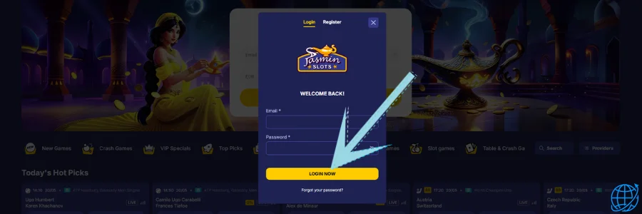 Jasmin Slots casino Login
