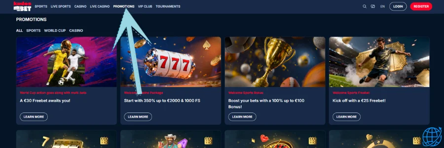 KudosBet Casino Bonus