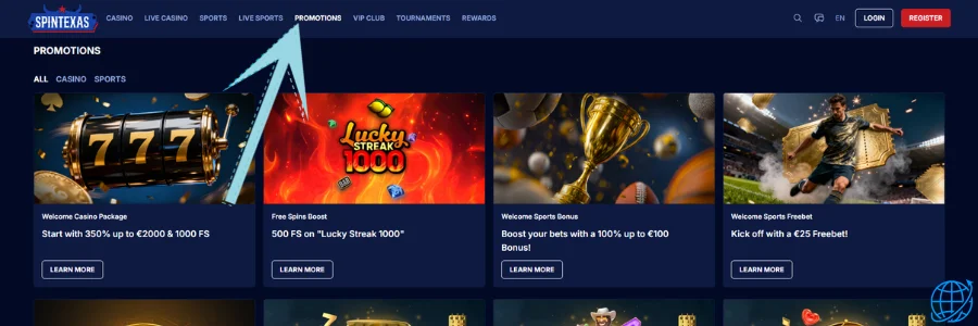 SpinTexas casino Bonus