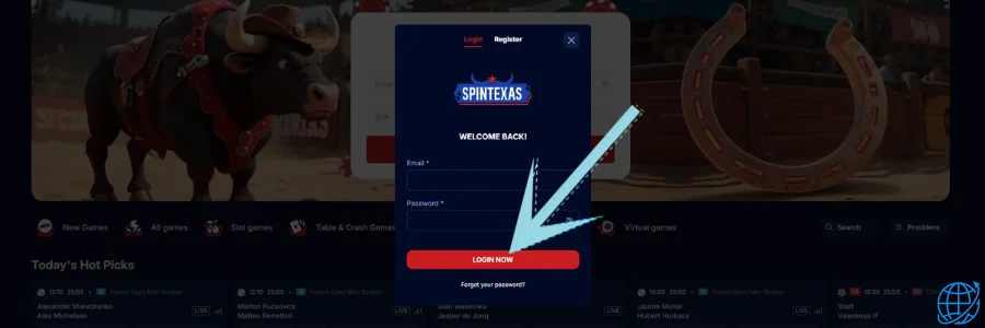 SpinTexas casino Login
