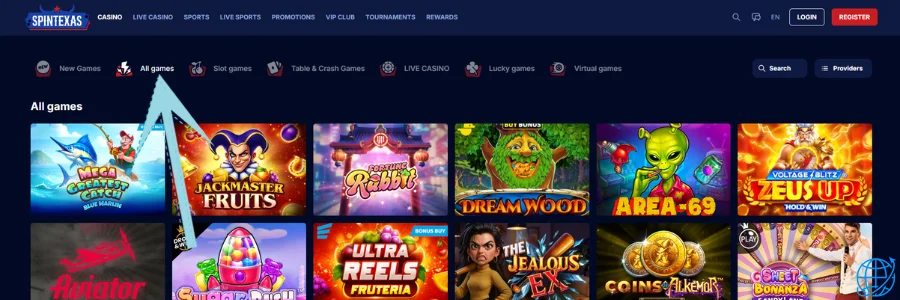 SpinTexas casino Spel