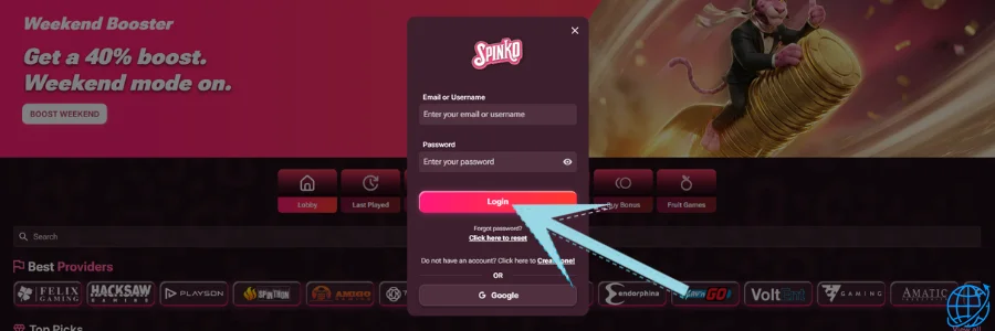 Spinko casino Login