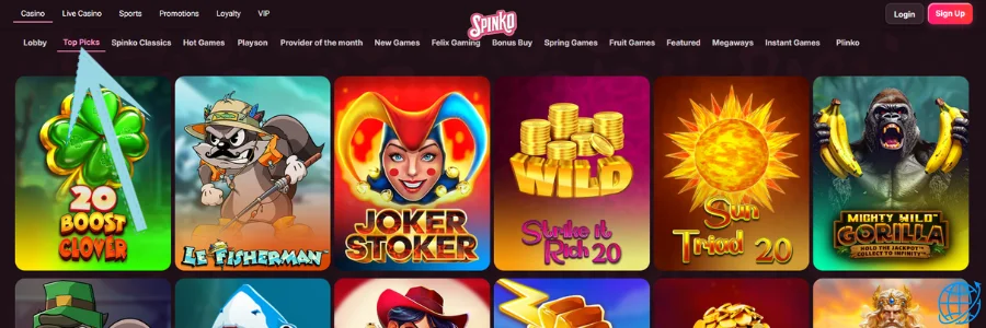 Spinko casino Spel