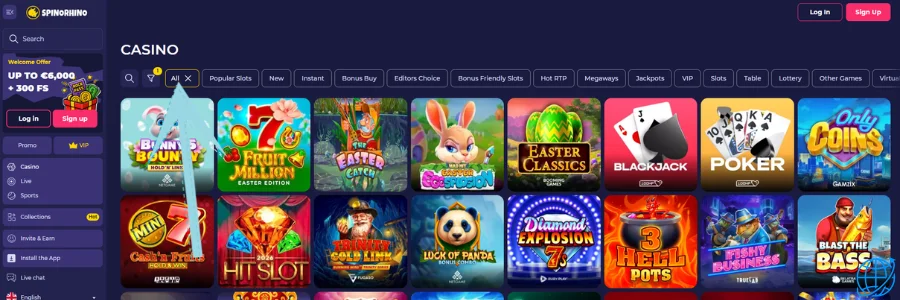 Spinorhino casino Spel
